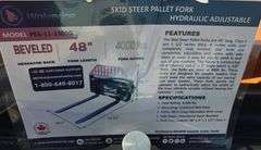 2025 WOLVERINE PALLET FORK HYDRAULIC ADJUSTABLE - FOR SKID LOADER MODEL: PFA-11-3300G,