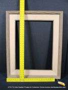DRIFTWOOD STYLE, W/ THICK LINEN INLAY CARVED WOODEN FRAME 26 X 32