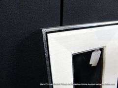 SILVER & BLACK PAINTED, W/ THICK LINEN INLAY, WOODEN FRAME 11 X 13