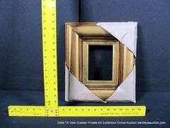 GOLD PAINTED, CARVED WOODEN FRAME 13 X 15