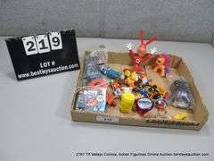 BOX: ASSORTED TOYS SESAME STREET/RONALD MC DONALD/NOID MISC.
