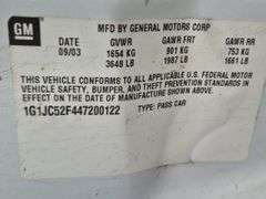2004  CHEVROLET  CAVALIER  SEDAN  UNKNOWN
