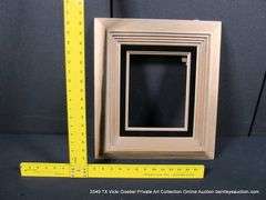 DARK STAINED , CARVED WOODEN FRAME 16 X 18