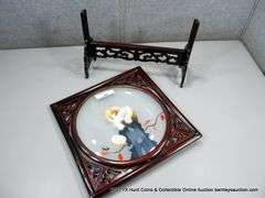 SILK EMBROIDERED KITTEN IN ORNATE FRAME, 19"T X 15"W
