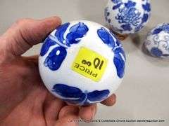 (3) ASIAN CERAMIC GLOBES
