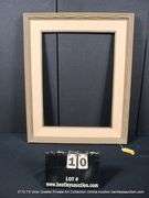 DRIFTWOOD STYLE, W/ THICK LINEN INLAY CARVED WOODEN FRAME 26 X 32