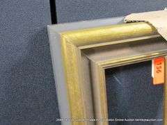 GOLD & BLACK PAINTED, CARVED WOODEN FRAME 10 X 12