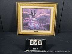 FRAMED LIMITED EDITION REPRODUCTION LITHOGRAPH - EVENING LIGHT BY TIM MANSANAREZ - 1996 - #12/50,