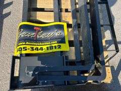 2025 MOWER KING SKID STEER FORKS MODEL: SA - ADJUSTABLE, QUICK ATTACH, S/N: SA25050102C