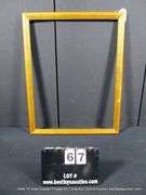 STAINED WOODE FRAME 23 X 29