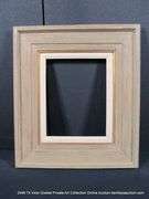 LIGHT-WASHED DRIFTWOOD, W/ LINEN INLAY, CARVED WOODEN FRAME 21 X 44