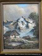 CHATEAU IN MOUNTAIN VALLEY 14 X 17