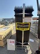 2025 KJ POWDER COATED STEEL SITE FENCE MODEL: K 0608-22, 8' X 6', (22X MONEY)