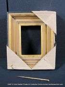 GOLD & BLACK PAINTED, CARVED WOODEN FRAME 10 X 12