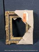 GOLD & BLACK PAINTED, CARVED ORNATE WOODEN FRAME 9 X 11
