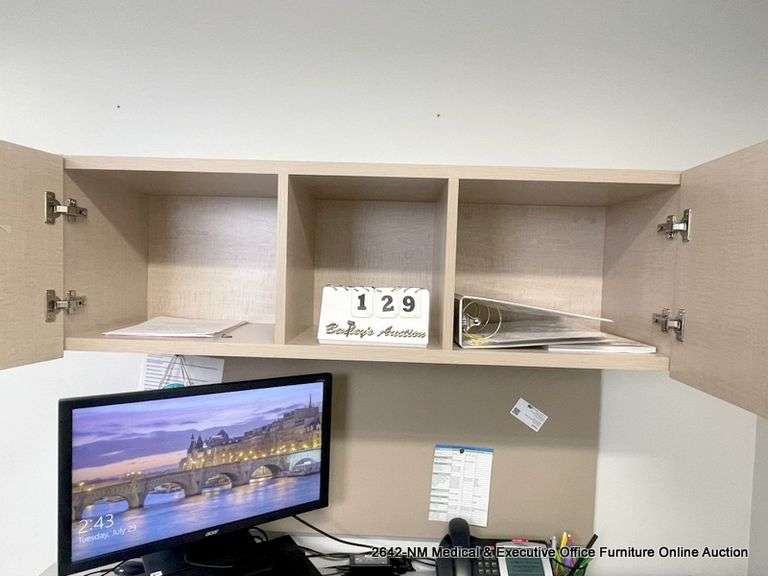 DESK & OVERHEAD BIN