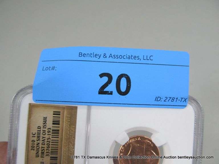 2010 IC UNION SHIELD BU FIRST DAY OF ISSUE - LINCOLN HEAD PENNY