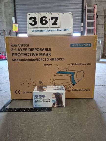 BOX: HUMANTECH 3 LAYER MASKS - Bentley & Associates, LLC