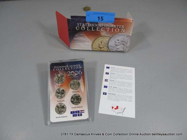 2006 U.S. MINT STATEHOOD QUARTER COLLECTION COMMEMORATIVE SET - 5 COINS