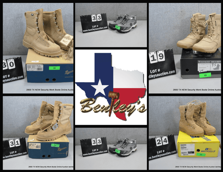 2800-TX NEW Security Work Boots Online Auction