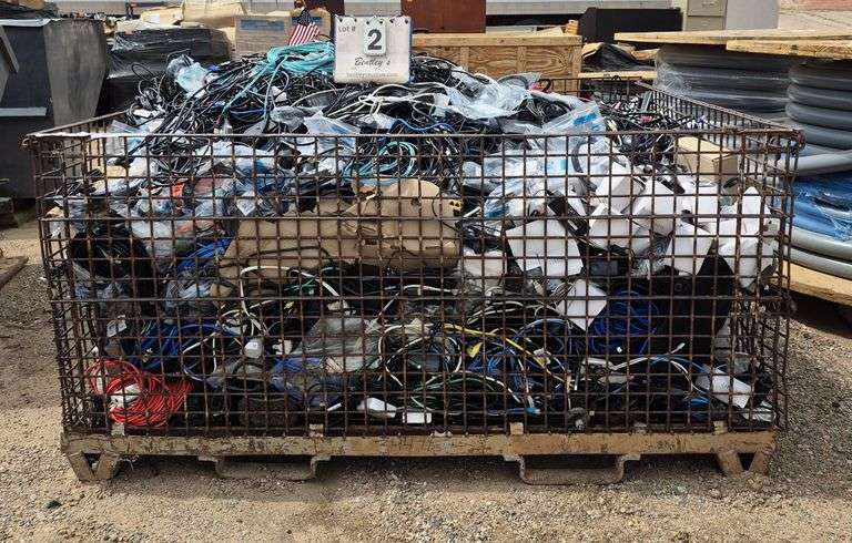 BASKET: ASSORTED CABLE & WIRE, 1,576 NET- CONTENTS ONLY