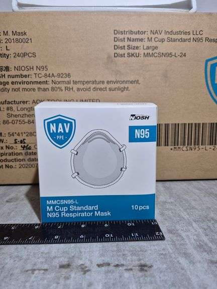 BOX: NAV N95 RESPIRATOR MASKS