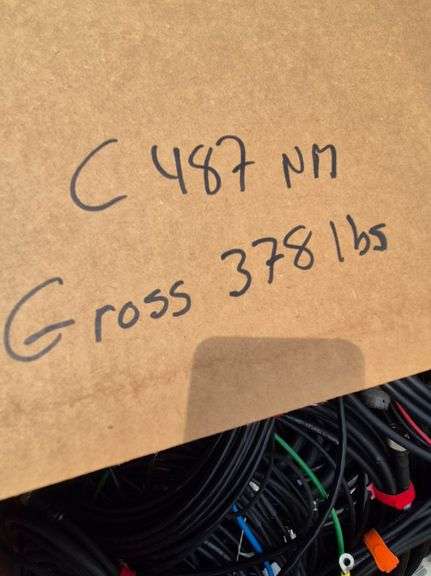 BOX: ASSORTED CABLE, 378 LBS GROSS
