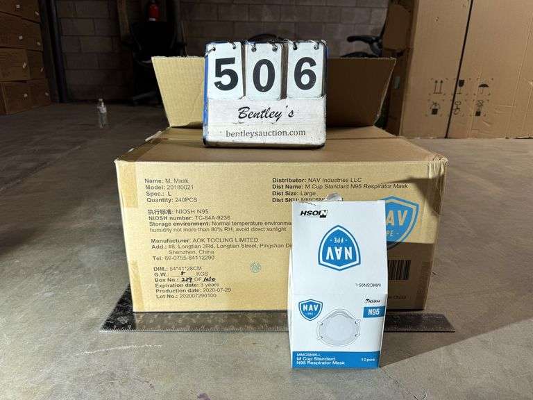BOX: NAV N95 RESPIRATOR MASKS