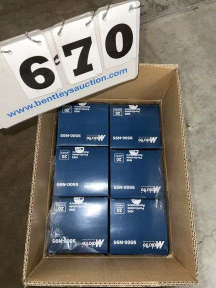 BOX OF MAKRITE N95 RESPIRATOR MASKS