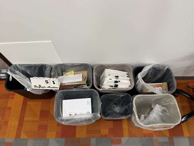 (6) PLASTIC TRASHCANS