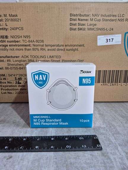 BOX: NAV N95 RESPIRATOR MASKS
