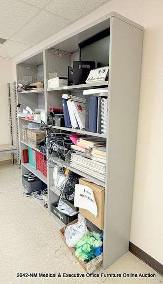 METAL BOOK SHELF - NO CONTENTS