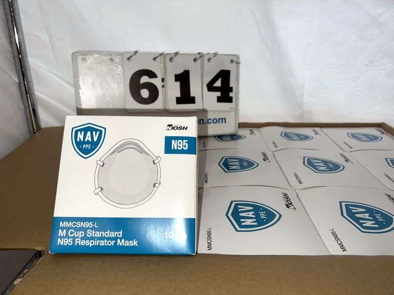BOX OF NAV N95 RESPIRATOR MASKS
