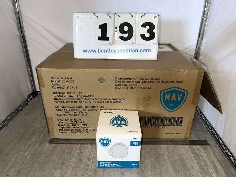 BOX: NAV N95 RESPIRATOR MASKS
