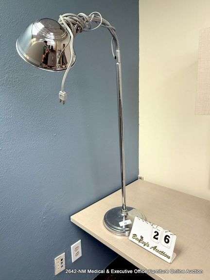 STAINLESS FLOOR LAMP  - *(NEEDS REPAIR)*