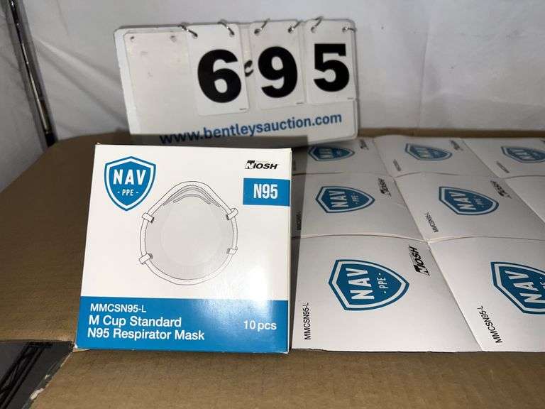 BOX OF NAV N95 RESPIRATOR MASKS