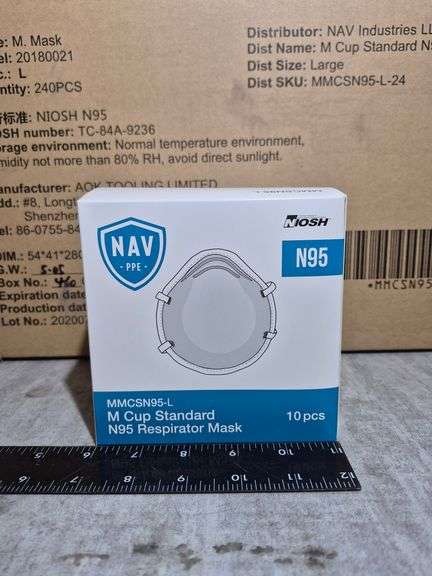 BOX: NAV N95 RESPIRATOR MASKS