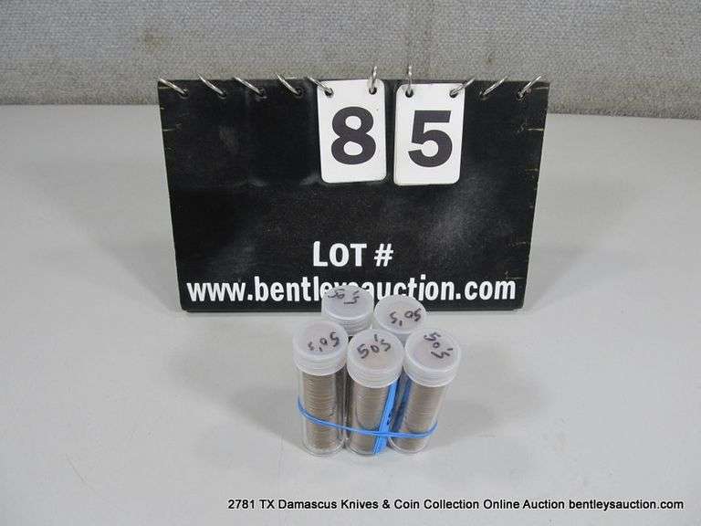 TUBES: 1950'S MIXED LINCOLN HEAD WHEAT PENNIES (5X MONEY)