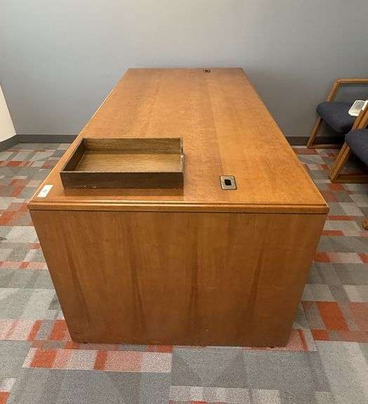 4-DRAWER WOOD OFFICE DESK