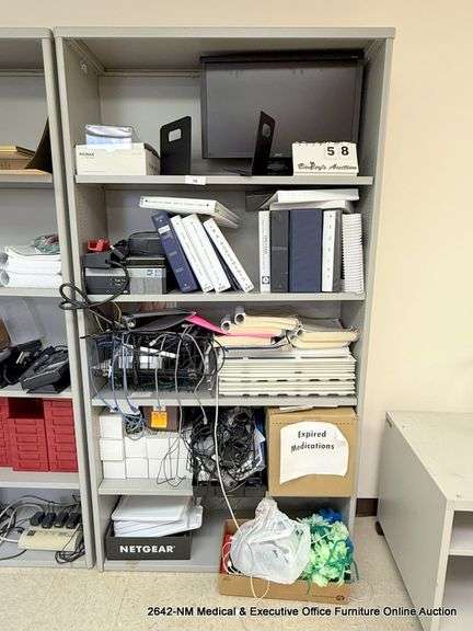 METAL BOOK SHELF - NO CONTENTS