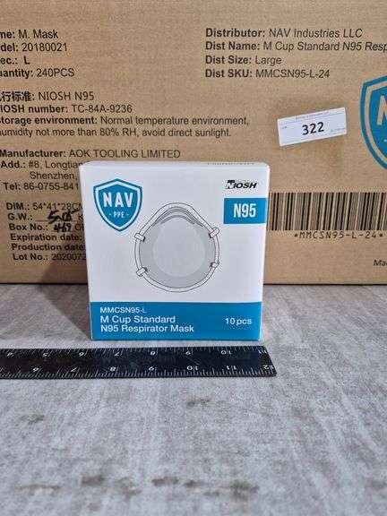 BOX: NAV N95 RESPIRATOR MASKS