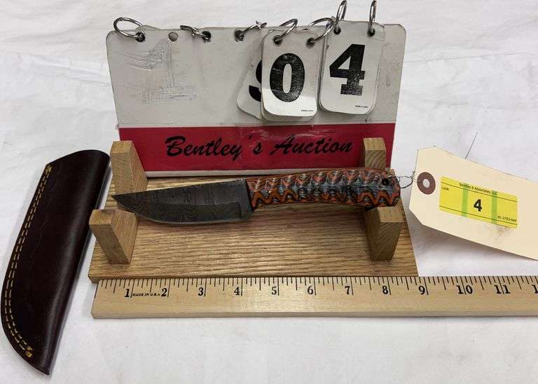KNIFE W/ SHEATH - TOTAL LENGTH 8" - FIXED BLADE