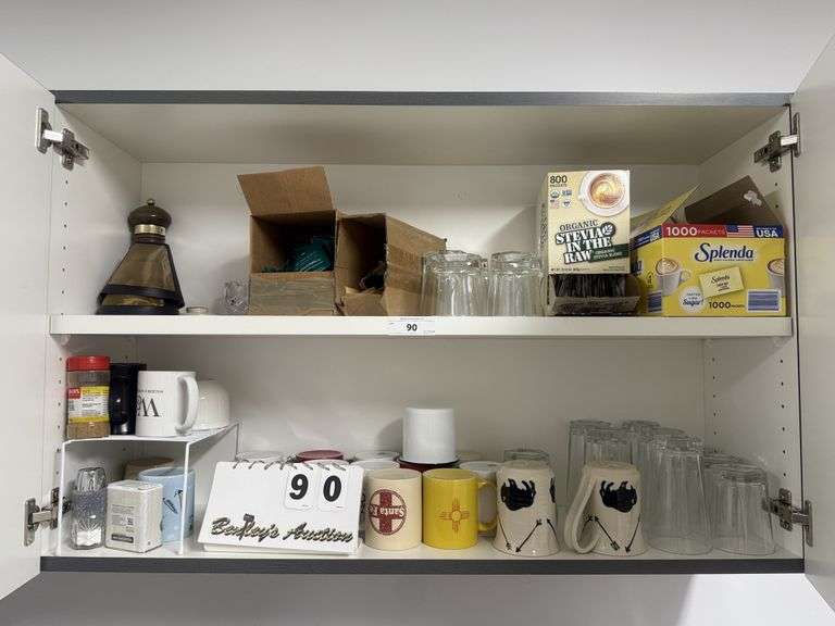 LOT: DISHES IN CABINET