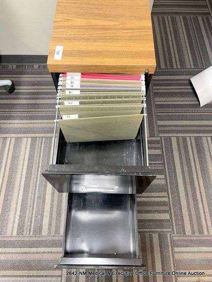 2-DRAWER BLACK FILE CABINET