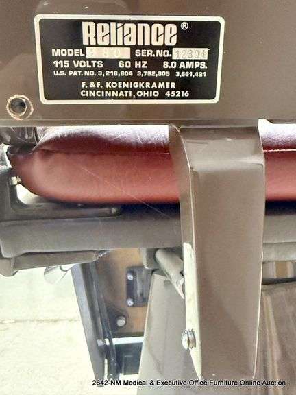 RELIANCE, MODEL 980 EXAM CHAIR