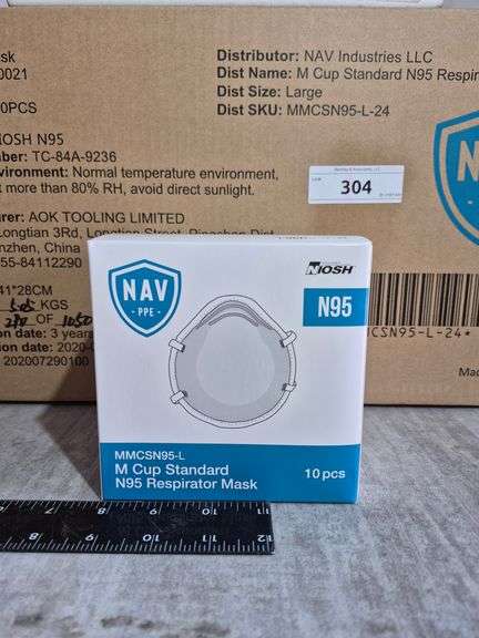 BOX: NAV N95 RESPIRATOR MASKS