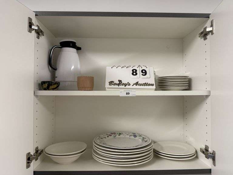 LOT: DISHES IN CABINET