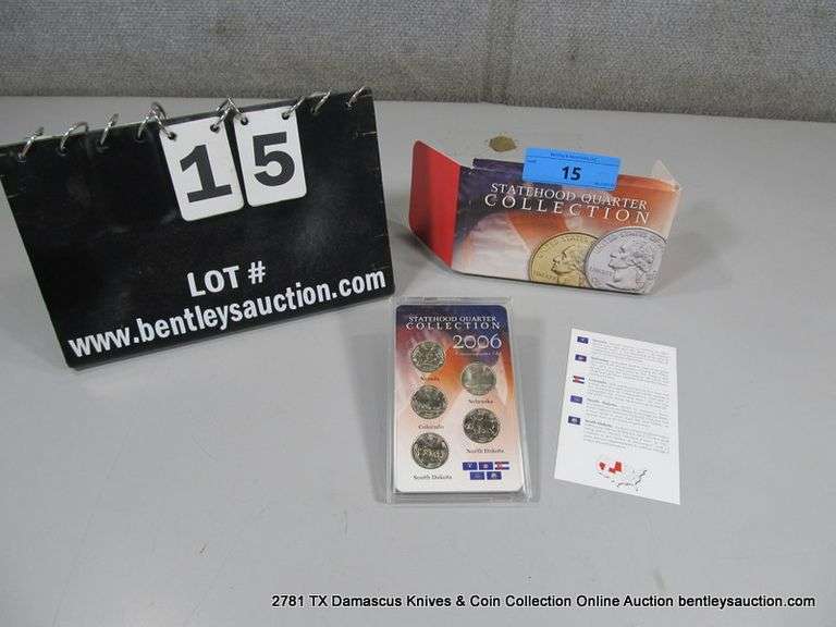 2006 U.S. MINT STATEHOOD QUARTER COLLECTION COMMEMORATIVE SET - 5 COINS