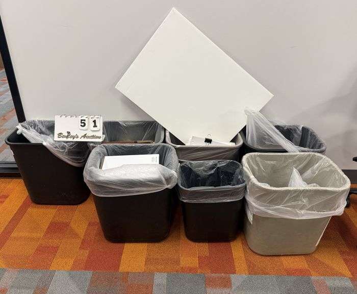 (6) PLASTIC TRASHCANS