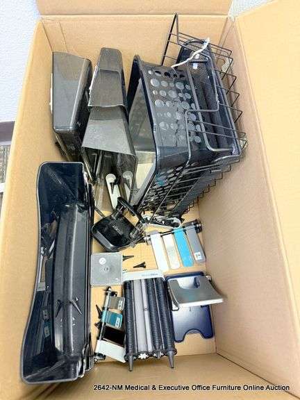 BOX OF OFFICE SUPPLIES
